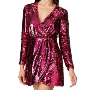 Tallulah Rent the Runway Sequin for now mini Pink dress sz M $260